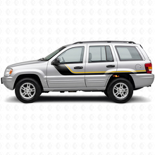 Twin Stripes Side Vinyl Decal for Jeep Grand Cherokee 1999-2004_2