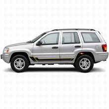 Twin Stripes Doors Vinyl Decal Kit for Jeep Grand Cherokee 1999-2004_2