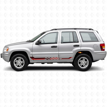 Checkered Flag Side Stripes Vinyl Decal for Jeep Grand Cherokee 1999-2004_3