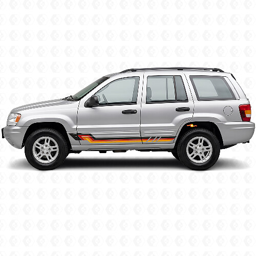 Vintage Style Side Stripes Vinyl Decal for Jeep Grand Cherokee 1999-2004