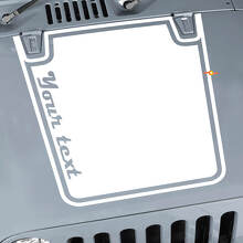 Custom Text Blackout Outline Hood Vinyl Decal for Jeep CJ and Wrangler _2
