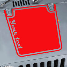 Custom Text Blackout Outline Hood Vinyl Decal for Jeep CJ and Wrangler _3