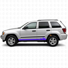Mountains Thin Stripes Side Vinyl Decal for Jeep Grand Cherokee 2005-2010_2