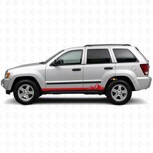 Mountains Thin Stripes Side Vinyl Decal for Jeep Grand Cherokee 2005-2010_3