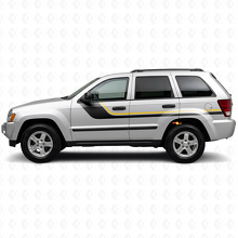 Twin Stripes Side Vinyl Decal for Jeep Grand Cherokee 2005-2010_2
