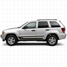 Twin Stripes Rocker Panel Vinyl Decal for Jeep Grand Cherokee 2005-2010_2