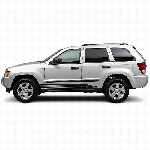 Curved Stripes Side Vinyl Decal Kit for Jeep Grand Cherokee 2005-2010