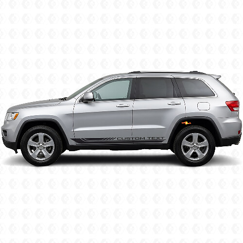 Checkered Curved Side Stripes Vinyl Decal for Jeep Grand Cherokee 2011-2021