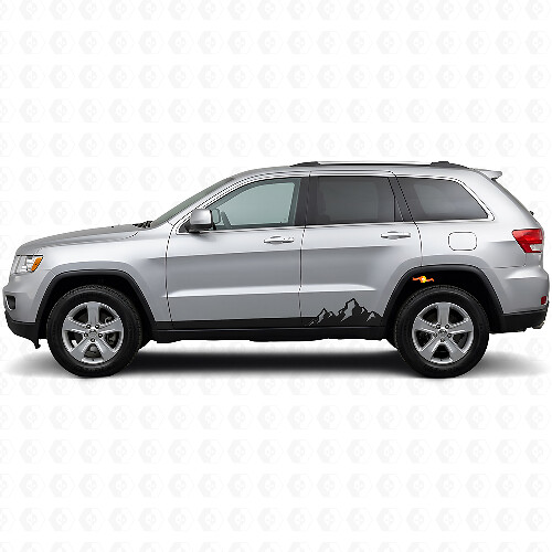 Mountains Thin Stripes Side Vinyl Decal for Jeep Grand Cherokee 2011-2021