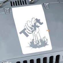 Zombie Hand Hood Vinyl Decal For Jeep Wrangler CJ YJ TJ JK_2