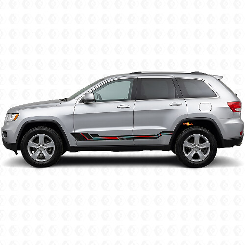 Curved Stripes Rocker Panel Vinyl Decal for Jeep Grand Cherokee 2011-2021_1