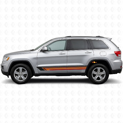 Vintage Straight Stripes Side Vinyl Decal for Jeep Grand Cherokee 2011-2021