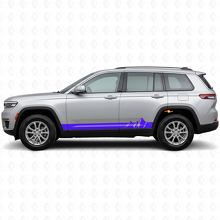 Mountains Wide Stripes Side Vinyl Decal for Jeep Grand Cherokee 2021+_2