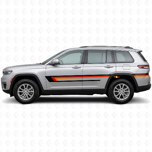 Triple Stripes Door Side Vinyl Decal for Jeep Grand Cherokee 2021+