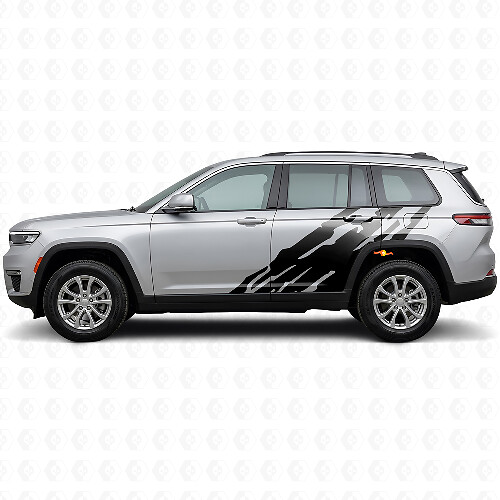 Mud Splash Graphic Side Vinyl Decal for Jeep Grand Cherokee 2021+