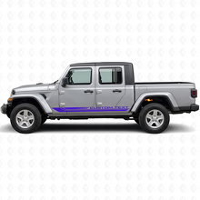 Checkered Curved Side Stripes Vinyl Decal for Jeep Gladiator 2020+_2