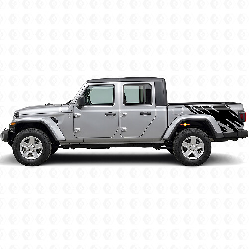 Mud Splash Graphic Rear Side Vinyl Decal for Jeep Gladiator 2020+_1