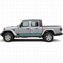 Vintage Straight Stripes Side Vinyl Decal for Jeep Gladiator 2020+_2
