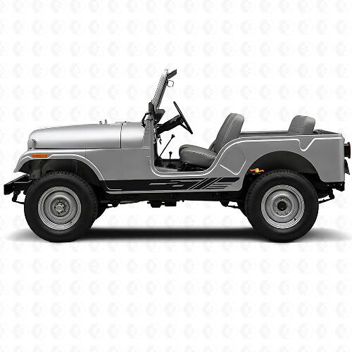 Decorated Side Stripes Vinyl Decal Kit for Jeep CJ-5 1955-1983
