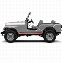 Checkered Curved Side Stripes Vinyl Decal for Jeep CJ-5 1955-1983_3