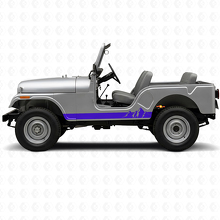 Mountains Wide Stripes Side Vinyl Decal for Jeep CJ-5 1955-1983_2