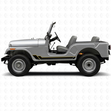 Twin Stripes Rocker Panel Vinyl Decal for Jeep CJ-5 1955-1983_2