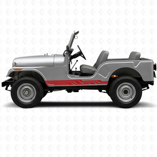 Intertwined Stripes Side Vinyl Decal for Jeep CJ-5 1955-1983_3