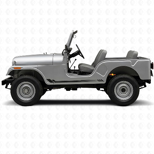 Honeycomb Stripes Side Vinyl Decal for Jeep CJ-5 1955-1983