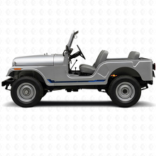 Racing Style Side Stripes Vinyl Decal for Jeep CJ-5 1955-1983_2