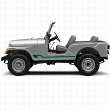 Vintage Style Side Stripes Vinyl Decal for Jeep CJ-5 1955-1983_2
