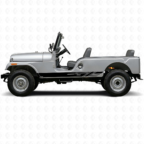 Decorated Side Stripes Vinyl Decal Kit for Jeep CJ-6 1955-1975_1