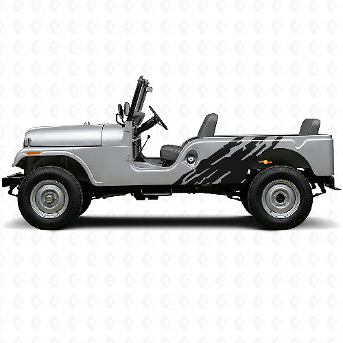 Mud Splash Graphic Side Vinyl Decal for Jeep CJ-6 1955-1975