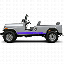Intertwined Stripes Side Vinyl Decal for Jeep CJ-6 1955-1975_2
