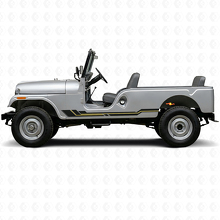 Curved Lines Rocker Panel Vinyl Decal for Jeep CJ-6 1955-1975_2