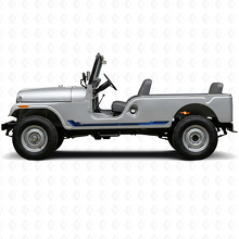 Racing Style Side Stripes Vinyl Decal for Jeep CJ-6 1955-1975_2