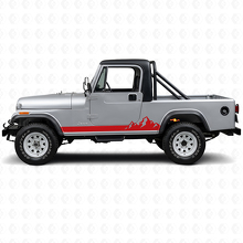 Mountains Thin Stripes Side Vinyl Decal for Jeep CJ-8 Scrambler 1981-1986_3