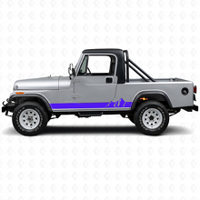 Mountains Wide Stripes Side Vinyl Decal for Jeep CJ-8 Scrambler 1981-1986_2
