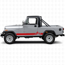 Mountains Style Stripes Side Vinyl Decal for Jeep CJ-8 Scrambler 1981-1986_3