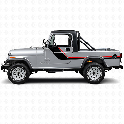 Twin Stripes Side Vinyl Decal for Jeep CJ-8 Scrambler 1981-1986