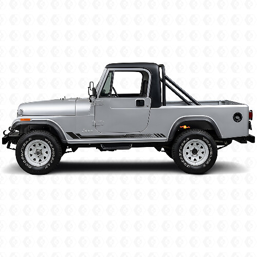 Honeycomb Stripes Side Vinyl Decal for Jeep CJ-8 Scrambler 1981-1986_1