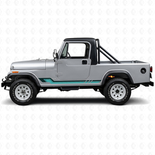 Vintage Style Side Stripes Vinyl Decal for Jeep CJ-8 Scrambler 1981-1986_2