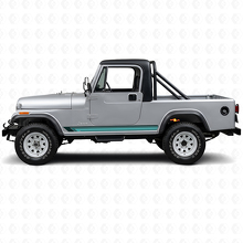 Vintage Straight Stripes Side Vinyl Decal for Jeep CJ-8 Scrambler 1981-1986_2