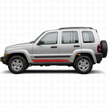 Topographic Style Stripes Side Vinyl Decal for Jeep Liberty 2002-2012_3