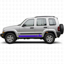 Mountains Wide Stripes Side Vinyl Decal for Jeep Liberty 2002-2012_2