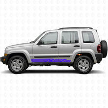 Intertwined Stripes Side Vinyl Decal for Jeep Liberty 2002-2012_2