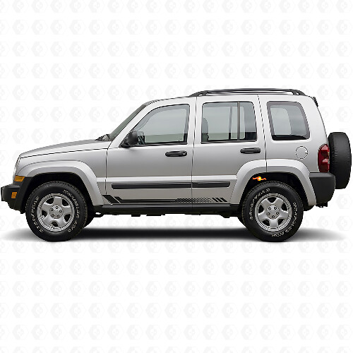 Honeycomb Stripes Side Vinyl Decal for Jeep Liberty 2002-2012_1