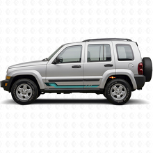 Vintage Style Side Stripes Vinyl Decal for Jeep Liberty 2002-2012_2