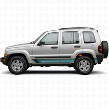 Vintage Straight Stripes Side Vinyl Decal for Jeep Liberty 2002-2012_2