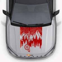 Mountains Style Hood Vinyl Decal for Jeep Compass 2026_3