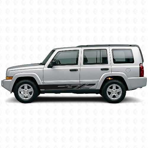 Decorated Side Stripes Vinyl Decal Kit for Jeep Commander 2006-2010